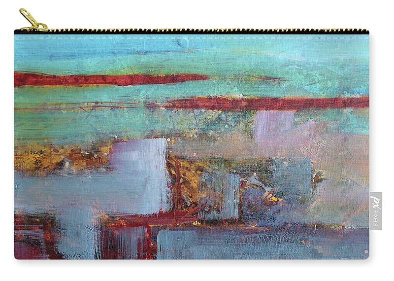  Zip Pouch featuring the painting Sand Bars by Douglas Jerving