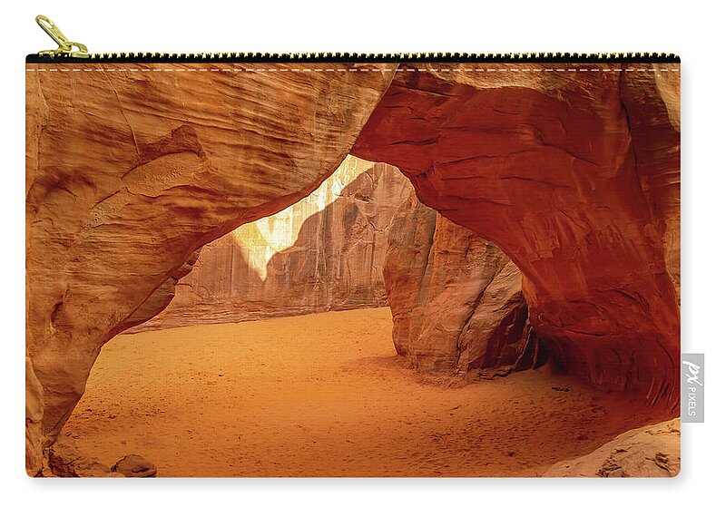Landscape Zip Pouch featuring the photograph Sand Dune Arch by Marc Crumpler
