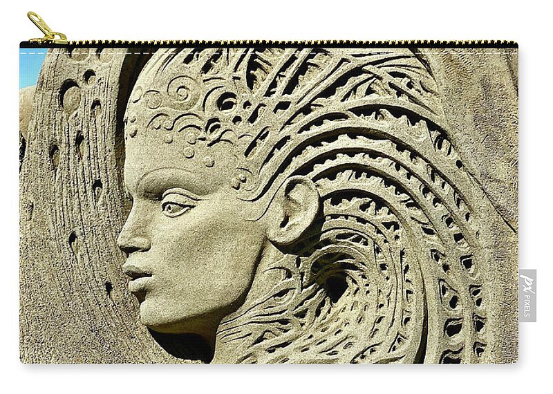 Sand Women Sand Sculpture Parksville Bc Zip Pouch featuring the photograph Sand Woman by Artist Unknown
