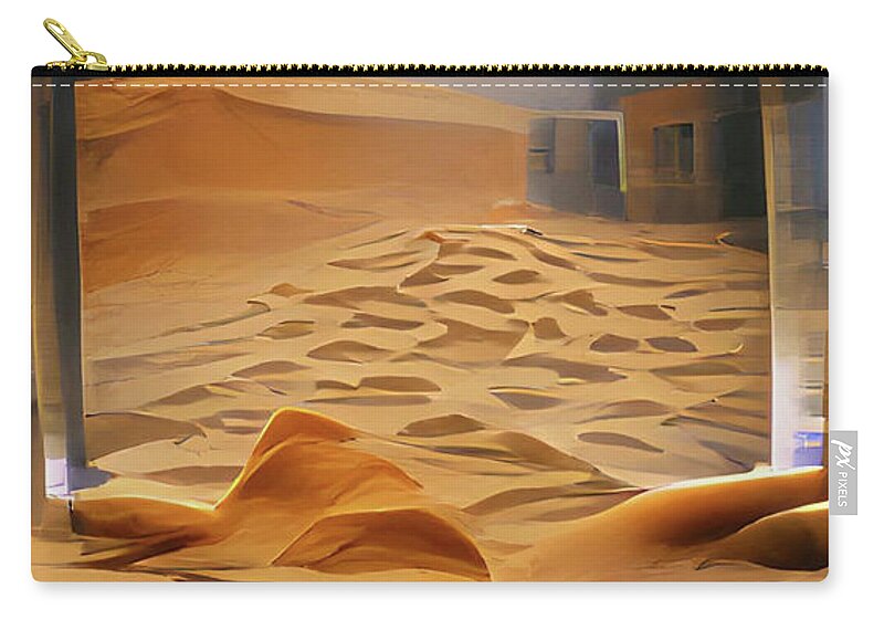 Richard Reeve Zip Pouch featuring the digital art Sands of Time by Richard Reeve