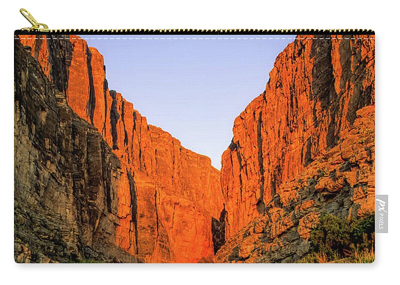 America Zip Pouch featuring the photograph Santa Elena Canyon by Inge Johnsson