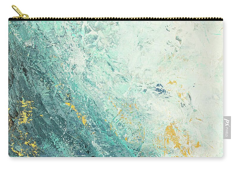Coastal Zip Pouch featuring the painting Saturated by Kirsten Koza Reed
