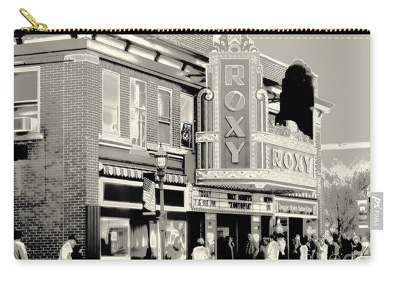 Theatre Zip Pouch featuring the photograph Saturday Night At The Roxy by Tami Quigley