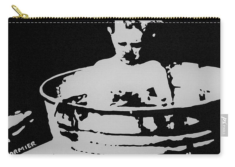 Boy Zip Pouch featuring the painting Saturday Night by Jean Cormier