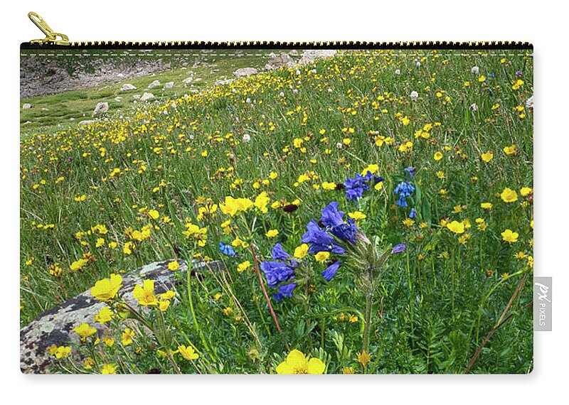 Colorado Zip Pouch featuring the photograph Sawtooth Wildflowers by Aaron Spong