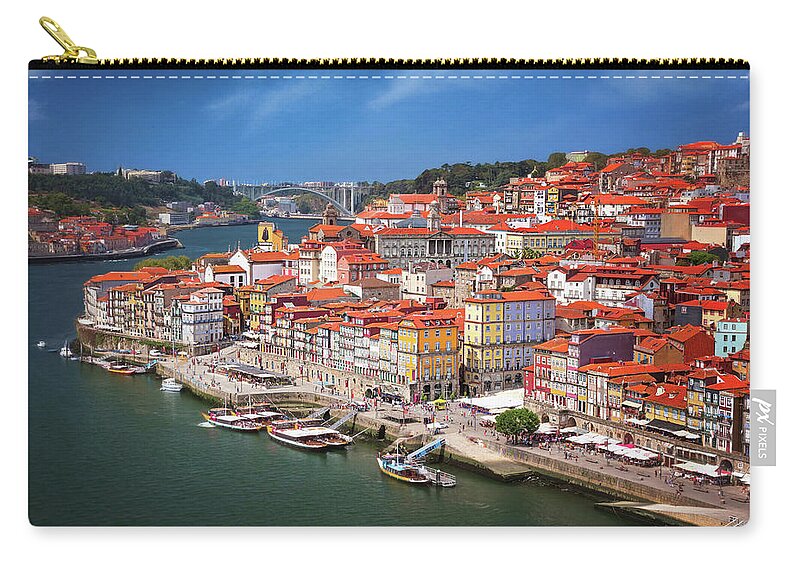 Porto Carry-all Pouch featuring the photograph Scenes of Old Porto Portugal by Carol Japp