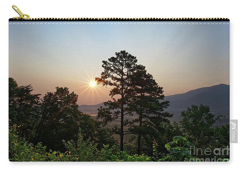 Scenic Driving Zip Pouch featuring the photograph Scenic Sunrise by Phil Perkins