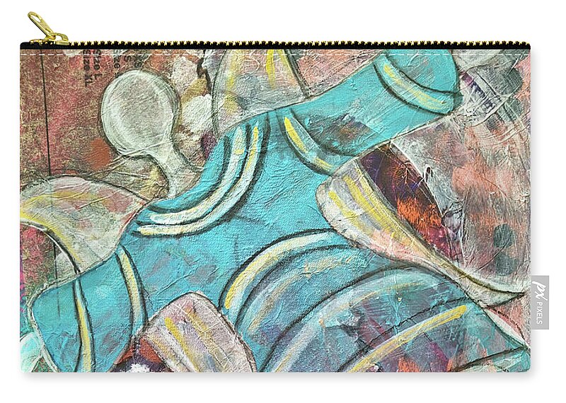Guardian Angel Zip Pouch featuring the mixed media Schutzengel - Guardian Angel by Mimulux Patricia No