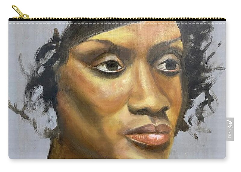  Zip Pouch featuring the painting Scottsdale Model by Dorsey Northrup