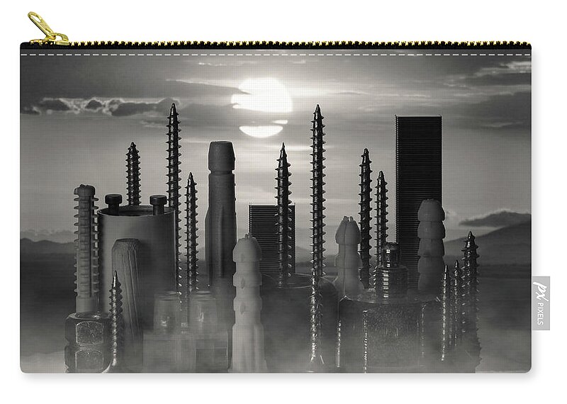 City Zip Pouch featuring the photograph Screw City by Dave Bowman