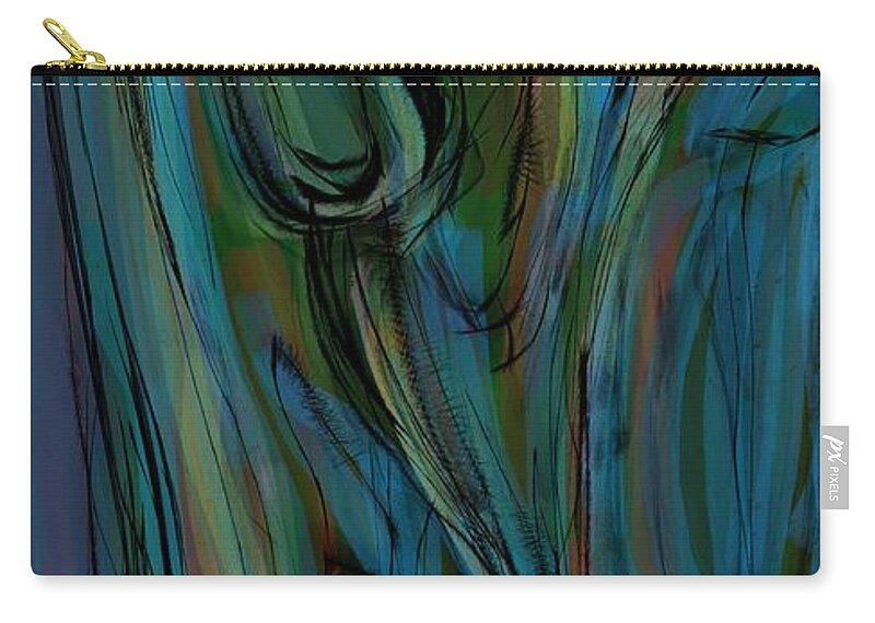 Sea Zip Pouch featuring the digital art Sea breeze by Ljev Rjadcenko