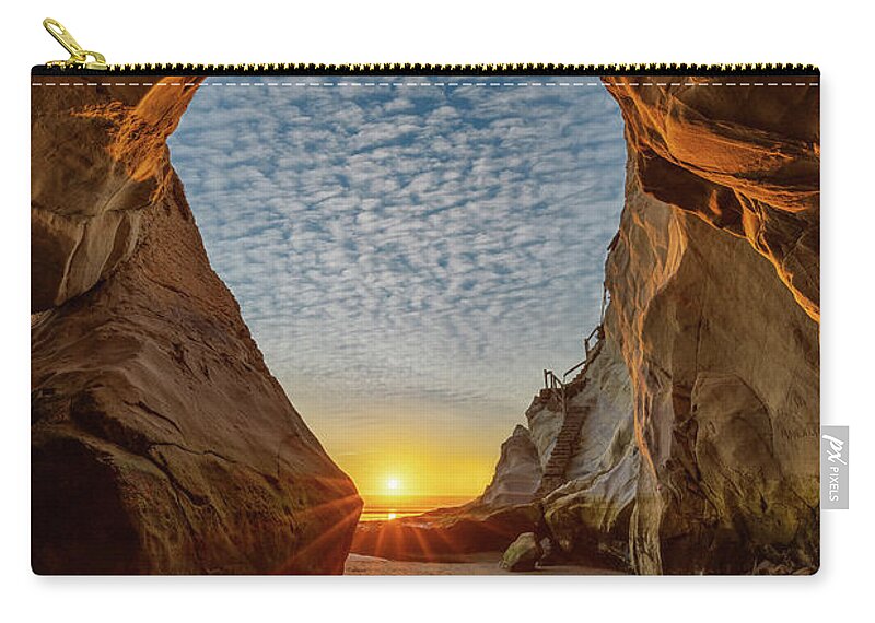 Cave Zip Pouch featuring the photograph Sea Cave by Mimi Ditchie