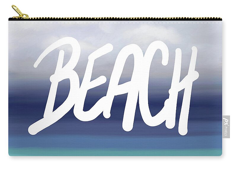 Beach Zip Pouch featuring the digital art Sea View 278 Beach by Lucie Dumas by Lucie Dumas