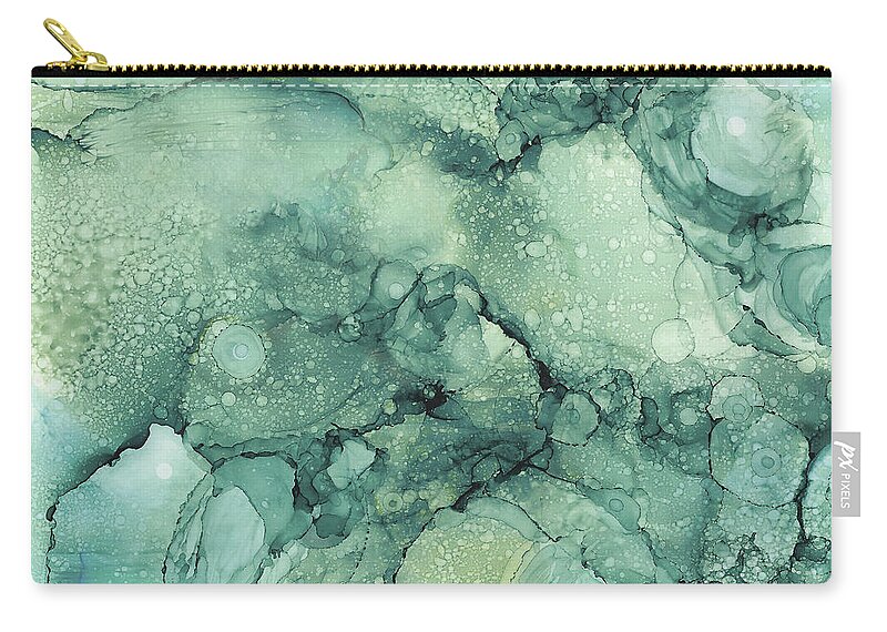 Ocean Zip Pouch featuring the painting Sea World 1 by Gail Marten