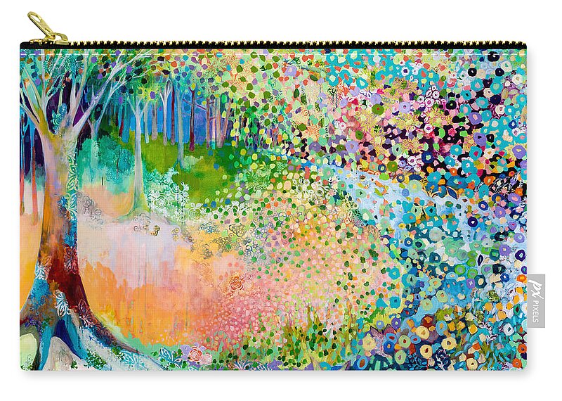 Landscape Zip Pouch featuring the painting Searching for Forgotten Paths II by Jennifer Lommers