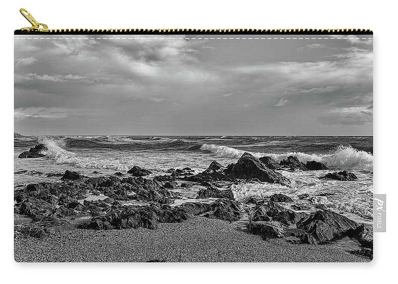 Photography Zip Pouch featuring the photograph Seascape-1-10 by Rudy Van Acker
