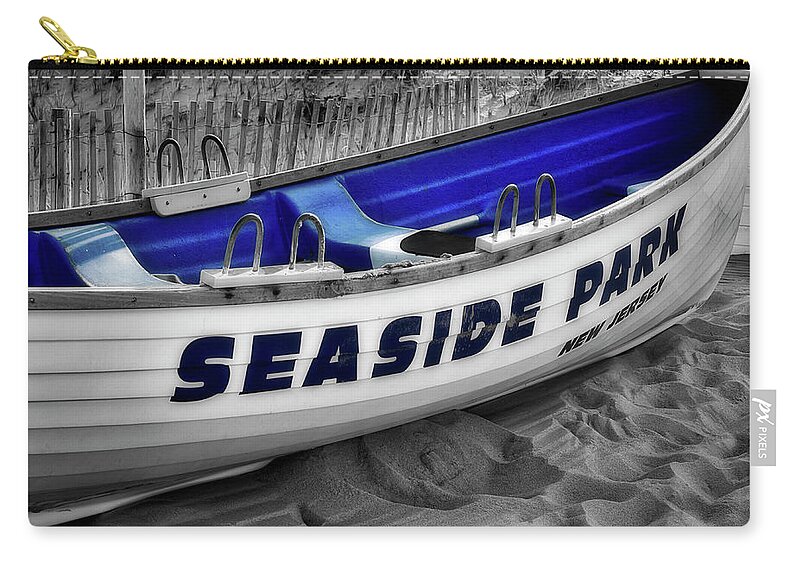 Jersey Shore Zip Pouch featuring the photograph Seaside Park New Jersey SC by Susan Candelario