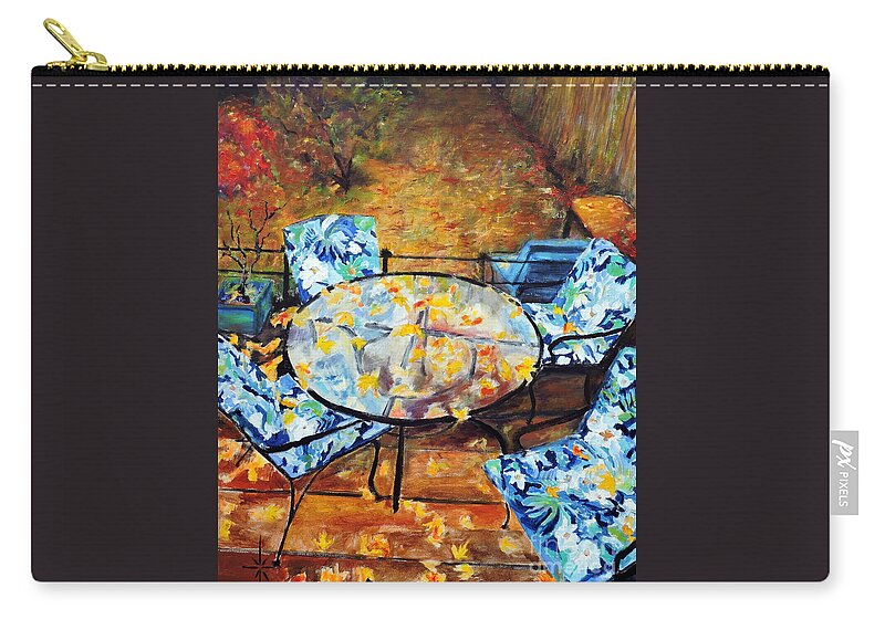 Autumn Zip Pouch featuring the painting Seasons Change by Jodie Marie Anne Richardson Traugott     aka jm-ART