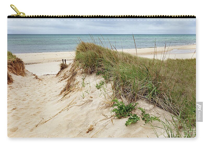 Secluded Beach Cape Cod Zip Pouch featuring the photograph Secluded Beach Cape Cod by Michelle Constantine