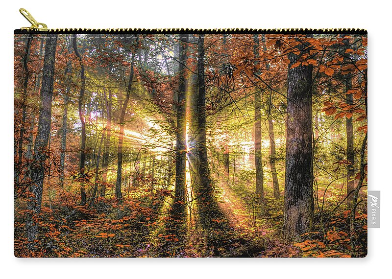Autumn Zip Pouch featuring the photograph Second Coming in Autumn by Debra and Dave Vanderlaan