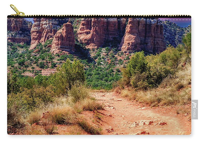 Red Rock Canyon Zip Pouch featuring the photograph Sedona Mountains by Lev Kaytsner