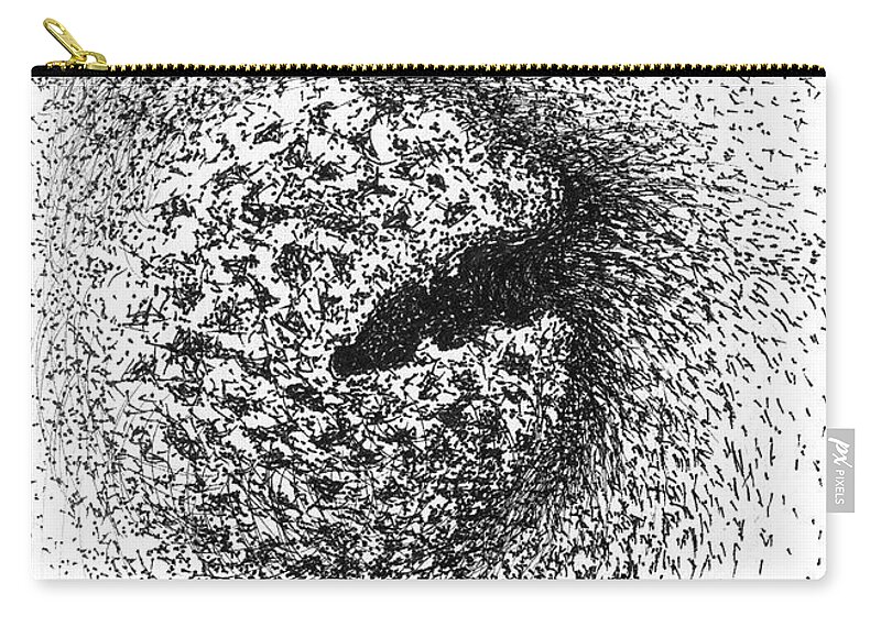 Seed Zip Pouch featuring the drawing Seedpod Too by Franci Hepburn