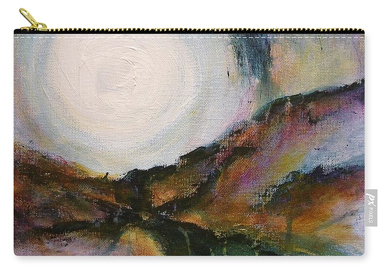 Abstract Zip Pouch featuring the painting Seeing The Light by Valerie Greene