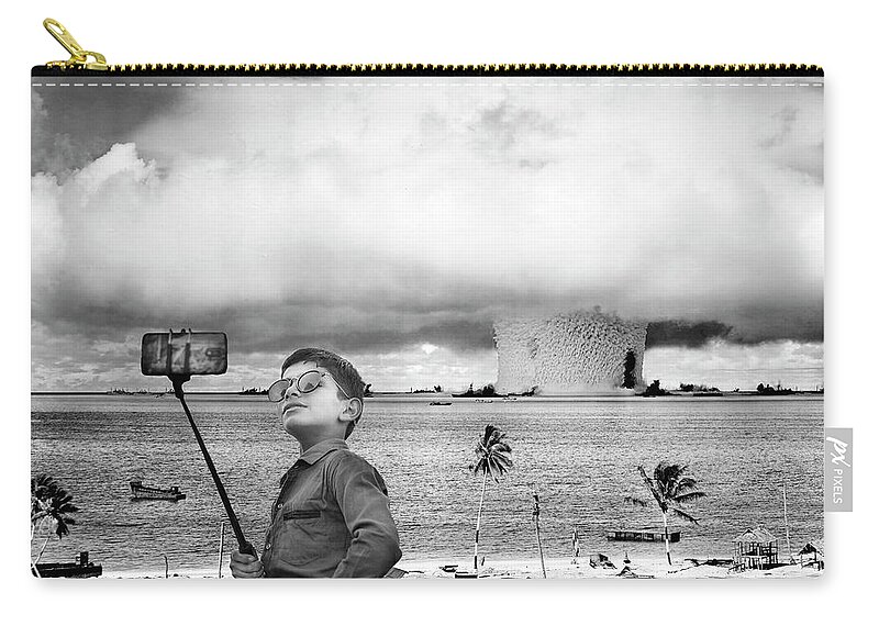 Photography Carry-all Pouch featuring the photograph Selfie Photo-Bomb by Craig Boehman