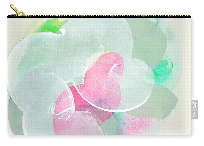 Abstract Zip Pouch featuring the painting Sensitive, Once Upon a Time by Claire Desjardins