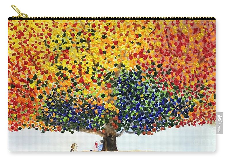 Tree Carry-all Pouch featuring the painting Sentry for Meghan by Kate Conaboy