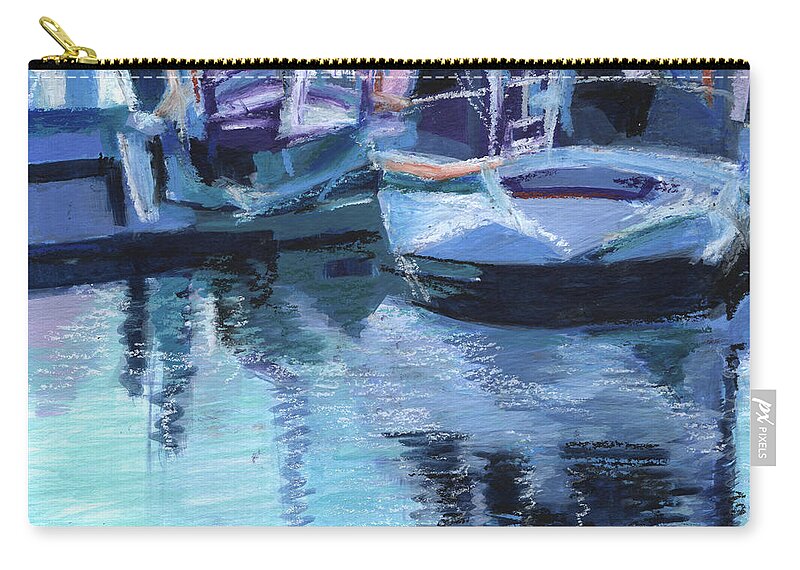 Contemporary Painting Zip Pouch featuring the painting September Light by Tanya Filichkin