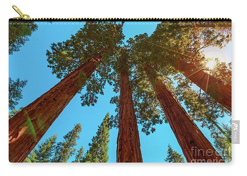 California Zip Pouch featuring the photograph Sequoia National Park panorama by Benny Marty