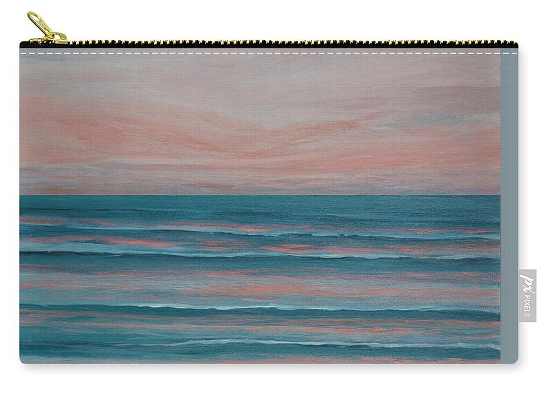 Ocean Zip Pouch featuring the painting Serene by Linda Bailey