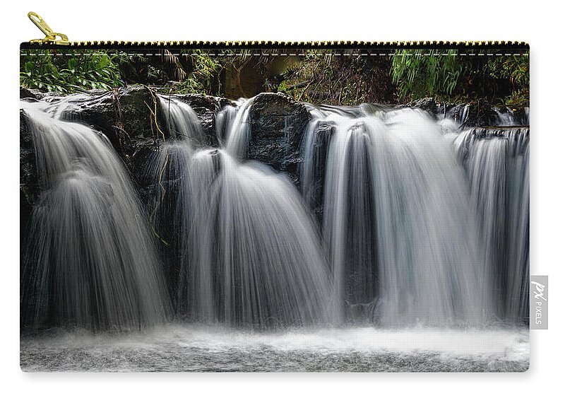 Waterfall Zip Pouch featuring the photograph Serene Waters by Heidi Fickinger