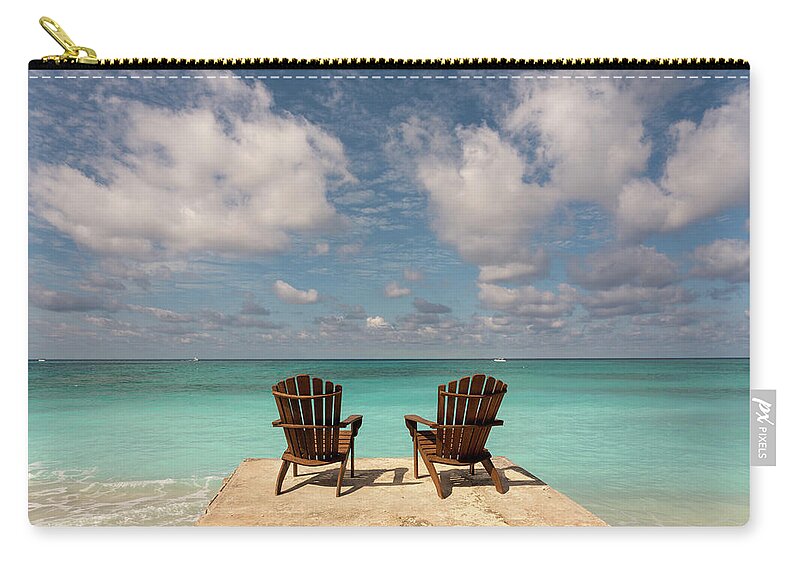 Beach Zip Pouch featuring the photograph Serenity by Arthur Oleary
