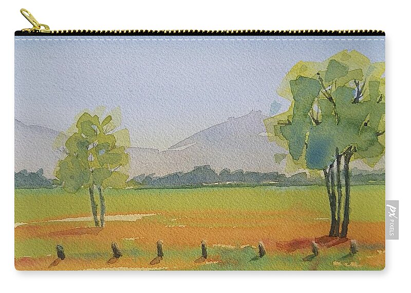 Landscape Carry-all Pouch featuring the painting Serenity by Sheila Romard
