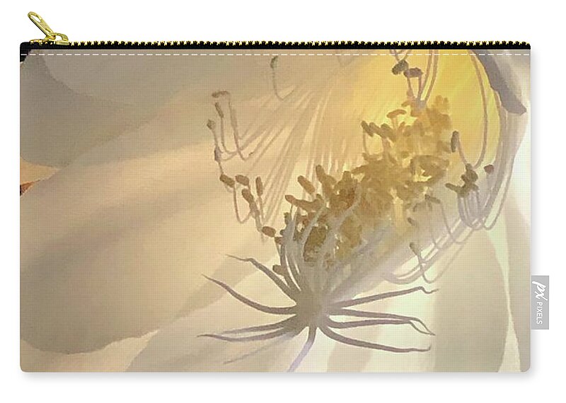 Floral Zip Pouch featuring the photograph Serious Cerius by Deborah Ferree