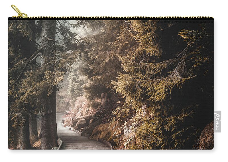 Forest Zip Pouch featuring the photograph Shades of Autumn by Philippe Sainte-Laudy