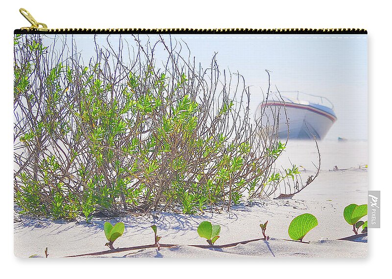 Ship Wreck Zip Pouch featuring the photograph Shades of Green by Alison Belsan Horton