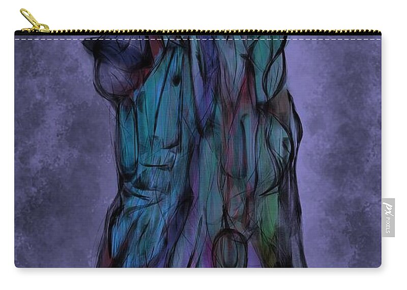 Shadow Master Carry-all Pouch featuring the digital art Shadow master by Ljev Rjadcenko