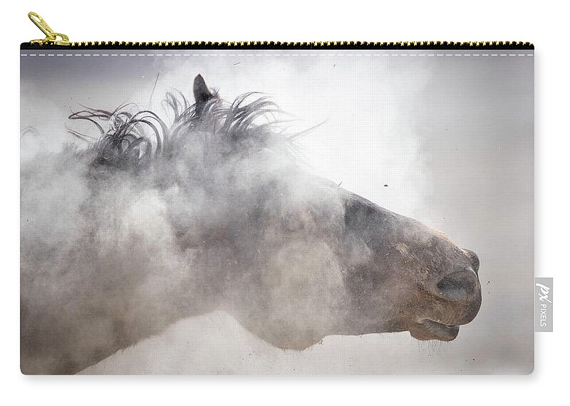 Mustang Zip Pouch featuring the photograph Shakin it off by Julie Argyle