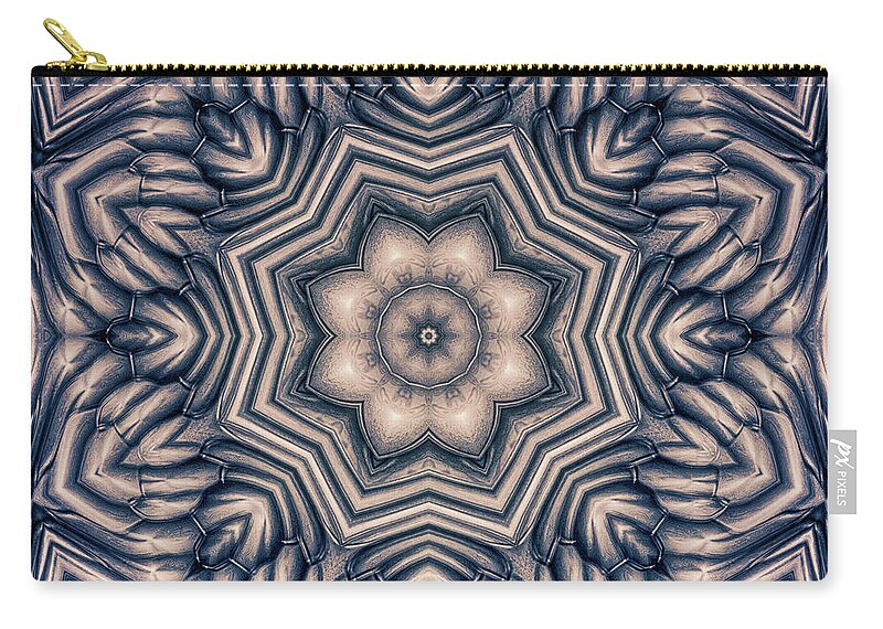Floral Zip Pouch featuring the digital art Shape of a Flower by Phil Perkins