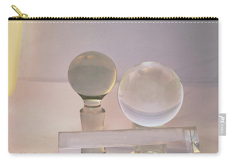 Manufactured Zip Pouch featuring the photograph Shaped Crystal Still Life by Kae Cheatham