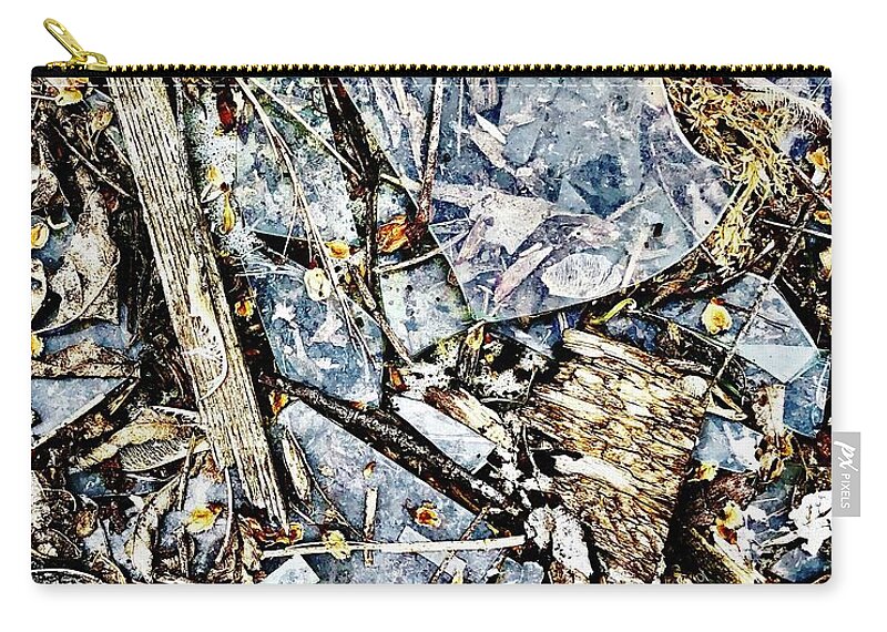 Shards Zip Pouch featuring the photograph Shards by Sarah Lilja