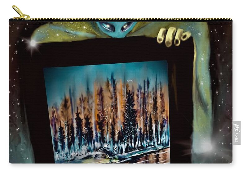 Water Zip Pouch featuring the digital art Sharing the Water by Darren Cannell