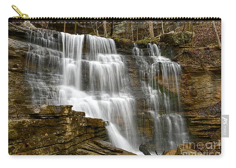 Sheep Cave Zip Pouch featuring the photograph Sheep Cave 1 by Phil Perkins