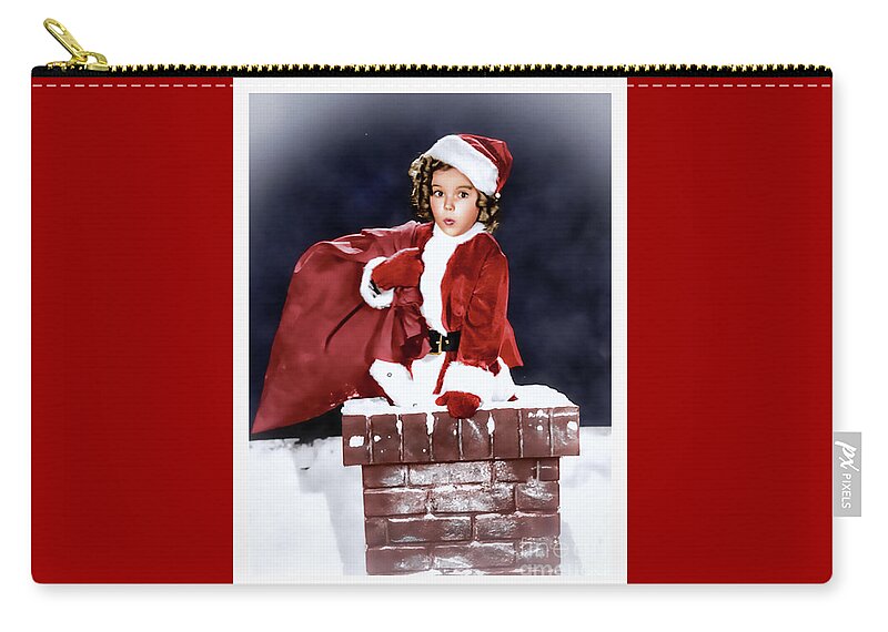 Shirleytemple Carry-all Pouch featuring the photograph Shirley Temple on chimney  by Franchi Torres
