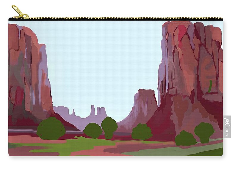  Zip Pouch featuring the painting Side By Side by Suzzanna Frank
