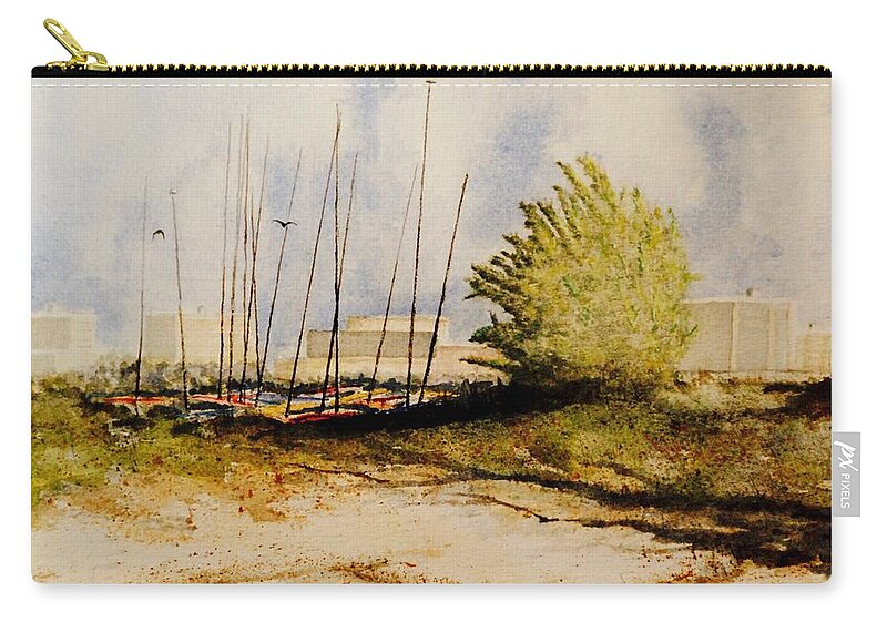 Siesta Key Painting Zip Pouch featuring the painting Siesta Key by John Glass