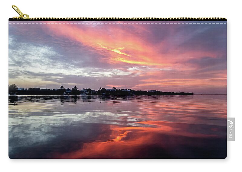 Sunset Zip Pouch featuring the photograph Silent Poetry by Louise Lindsay